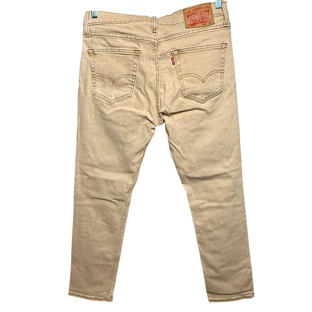 Levi's Tan‎ 511 Slim Fit Jeans 34x32 Khaki Denim Streetwear Casual